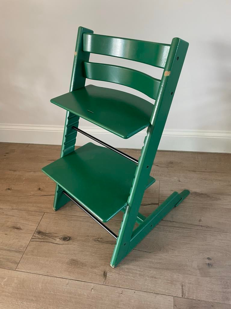 Stokke Tripp Trapp Meegroeistoel - Nieuw Model Groen, Kinderen en Baby's, Ophalen of Verzenden, Gebruikt, Meegroeistoel, Aanschuifbaar