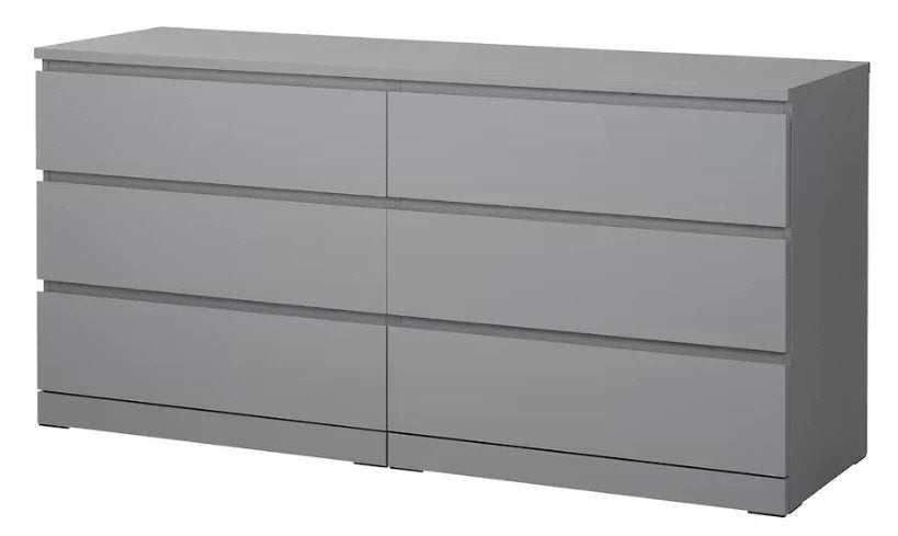 Malm kast ikea grijs, Ophalen, Gebruikt, 5 laden of meer, 150 tot 200 cm