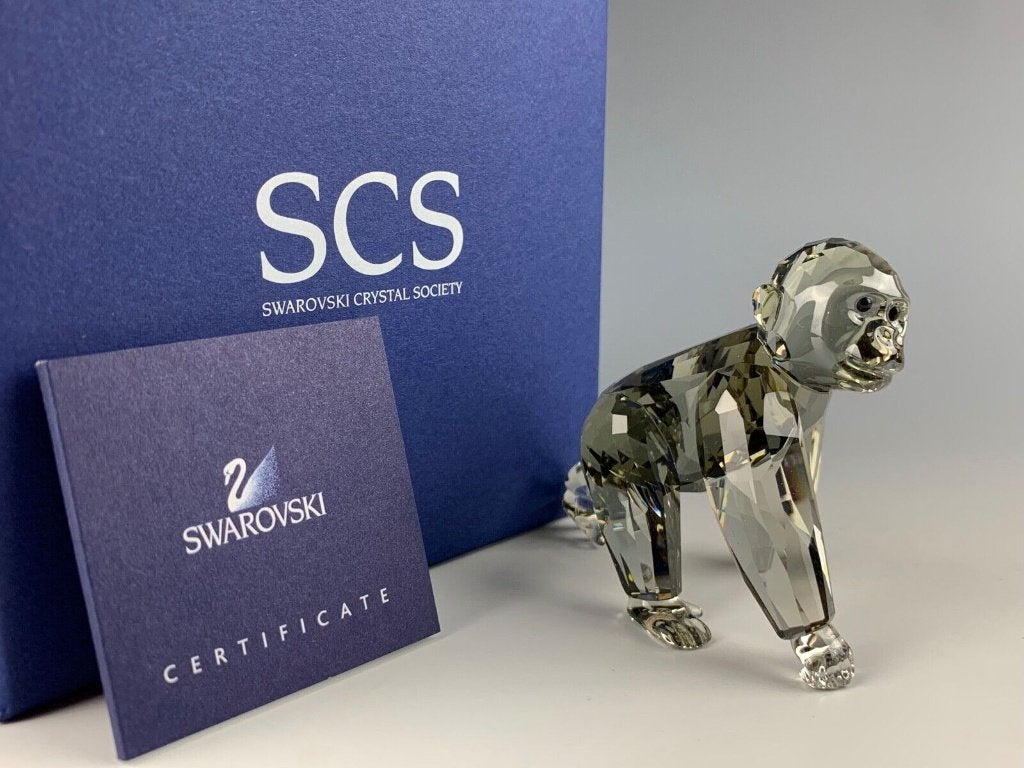 Swarovski Gorrila jong incl.doos & certificaat, Verzamelen, Swarovski, Ophalen of Verzenden, Nieuw, Figuurtje