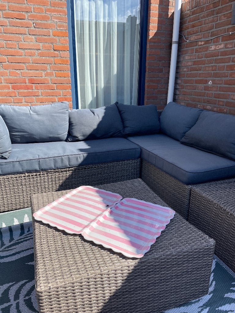 Gratis loungeset, Tuin en Terras, Tuinsets en Loungesets, Ophalen, 5 zitplaatsen, Kunststof, Gebruikt