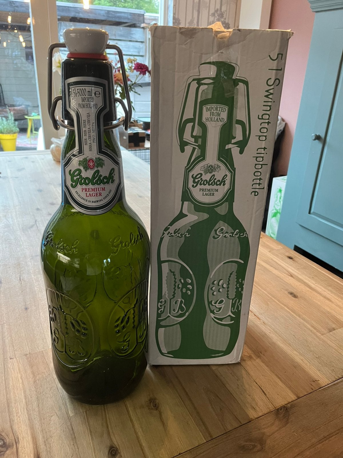 Te koop dichte 5 liter fles grosch, Verzamelen, Ophalen, Nieuw, Flesje(s), Grolsch