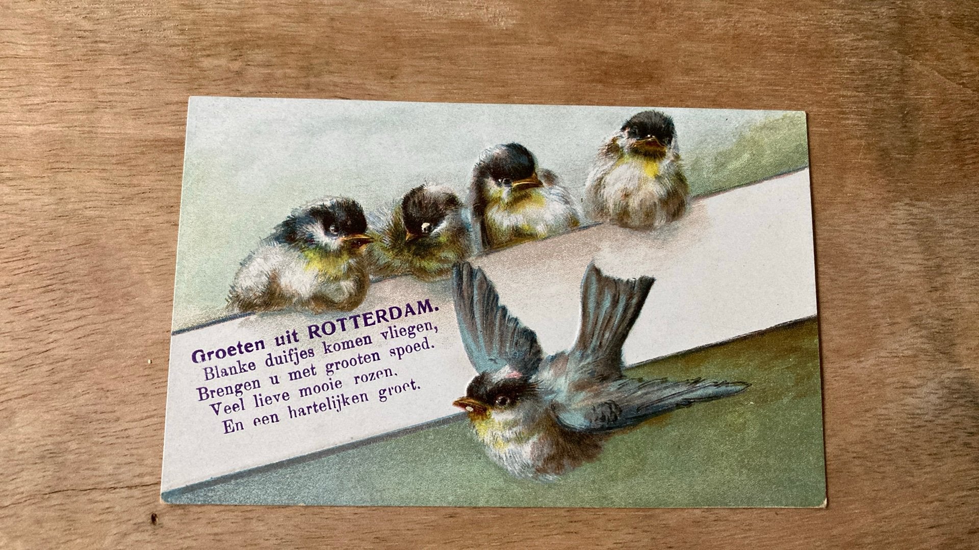 Oude ansichtkaart Groeten uit Rotterdam fantasie, Ophalen of Verzenden, Voor 1920, Ongelopen, Zuid-Holland