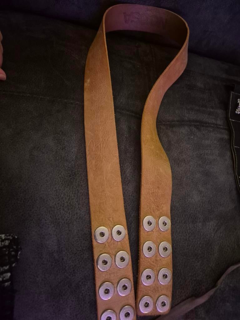 Noosa riem 95cm, Bruin, Echt leder, 90 tot 100 cm, Ophalen of Verzenden