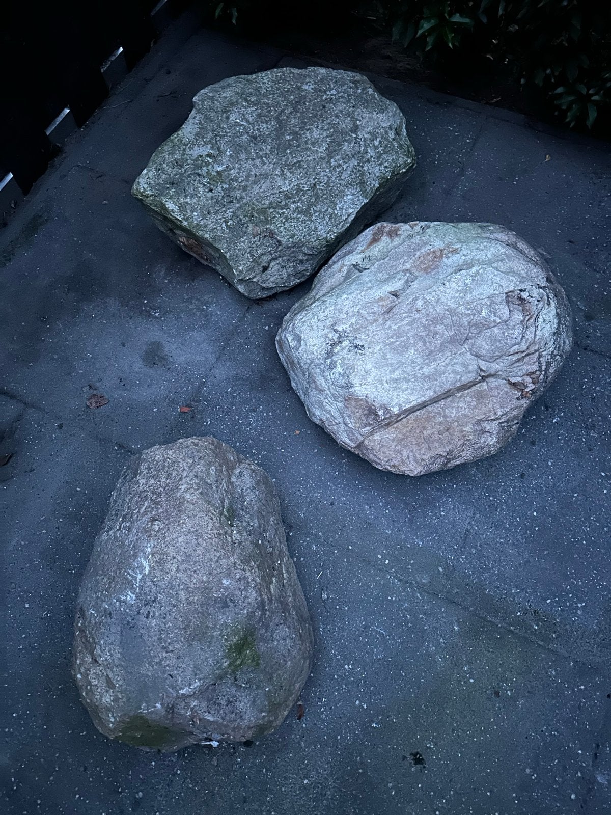 3 Grote Zwerfkeien veldkeien kei stenen, Ophalen, Gebruikt, Graniet, Kei