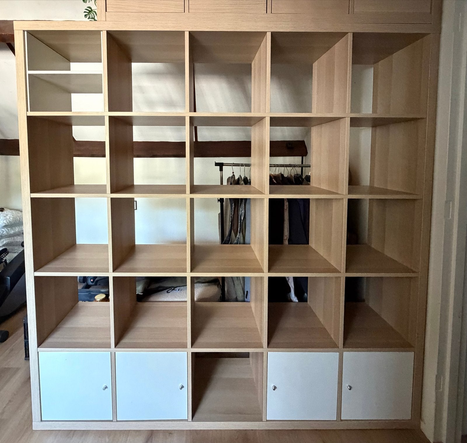 IKEA KALLAX kast 5x5 met deuren en inzet, Ophalen, Zo goed als nieuw