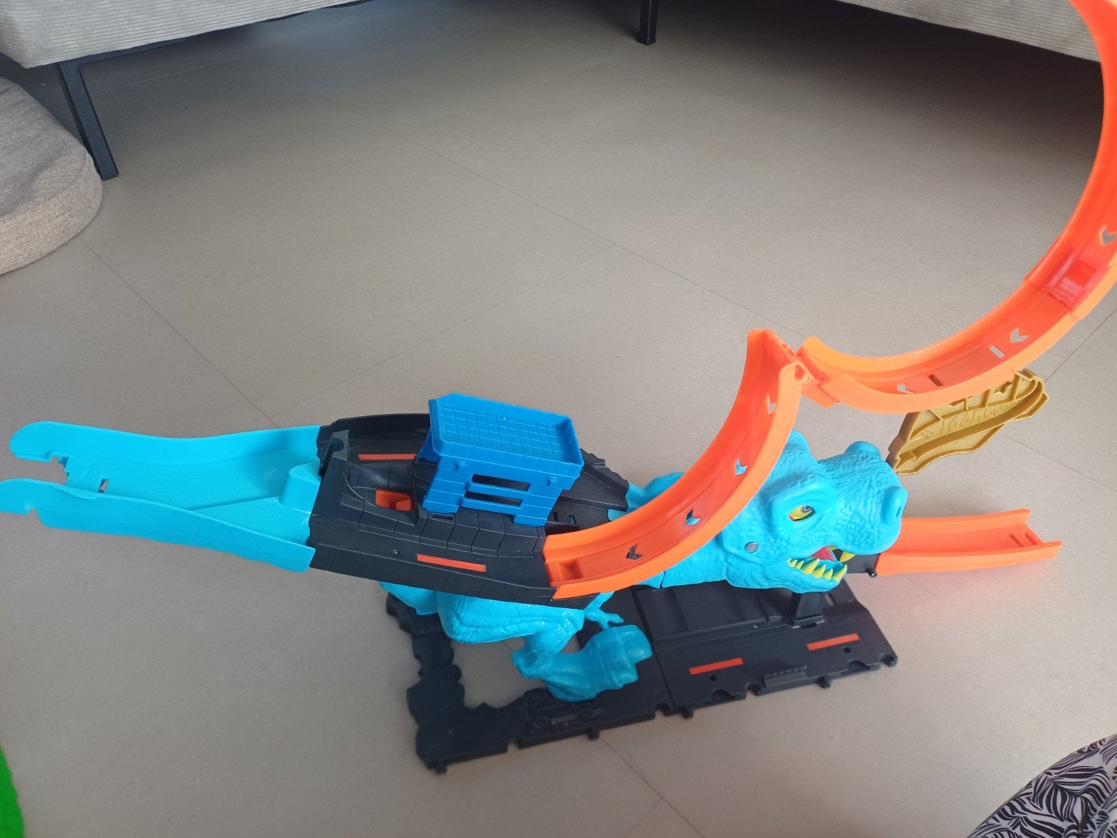 Hot Wheels Dino Vulkaanbaan met geluid, Ophalen of Verzenden, Gebruikt
