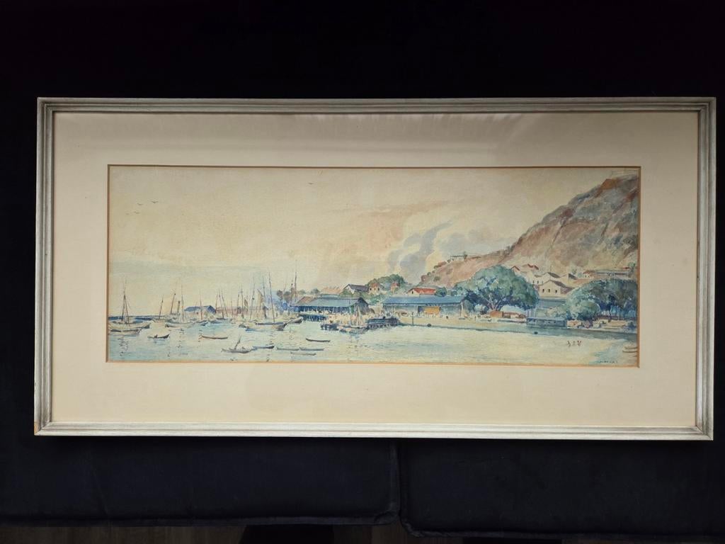 Portugal aquarel van C. Almeida. C., Ophalen of Verzenden
