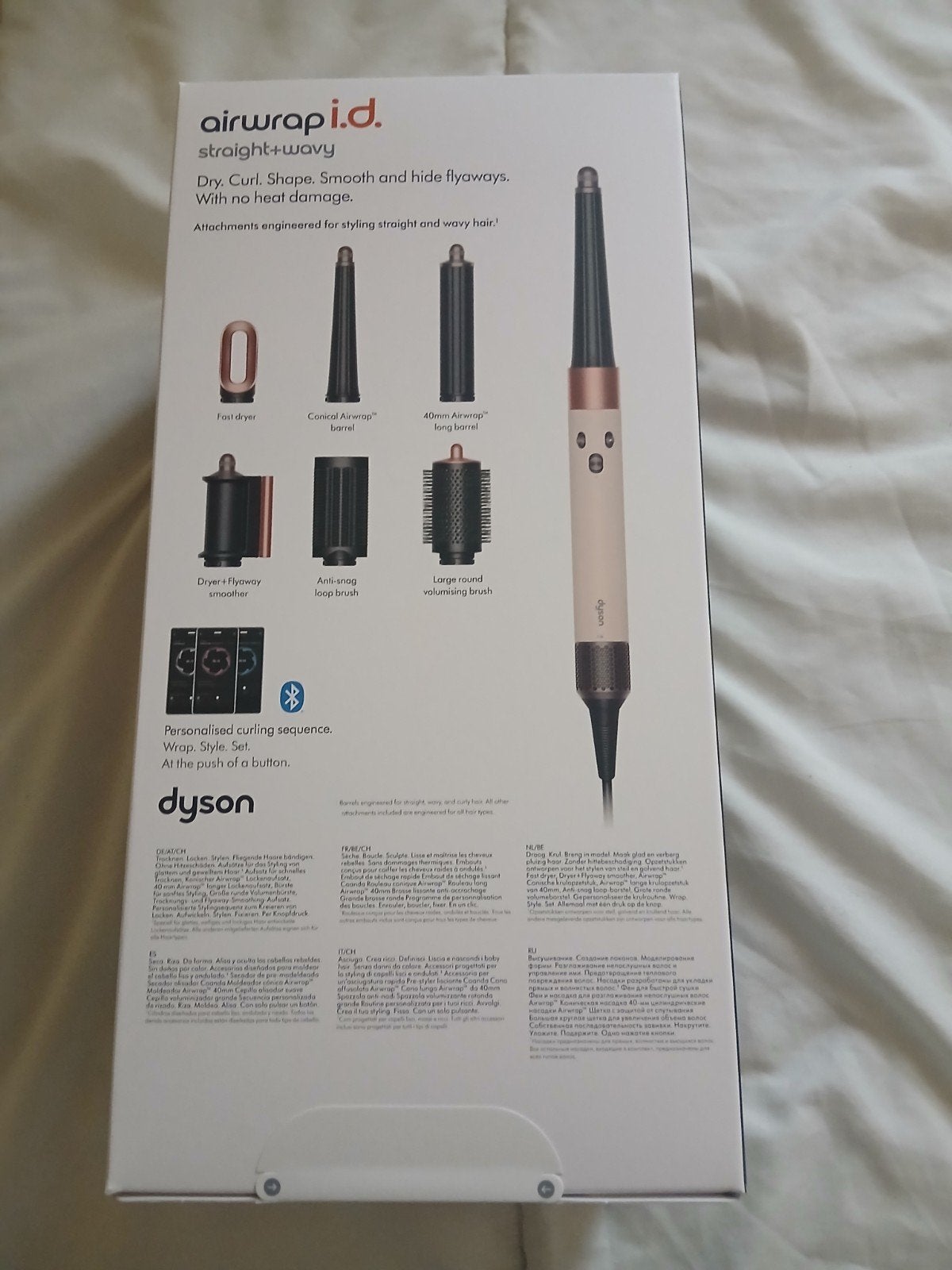 GLOEDNIEUW Dyson Airwrap Straight+Wavy Ceramic Pink, Ophalen, Nieuw, Föhn of Haardroger
