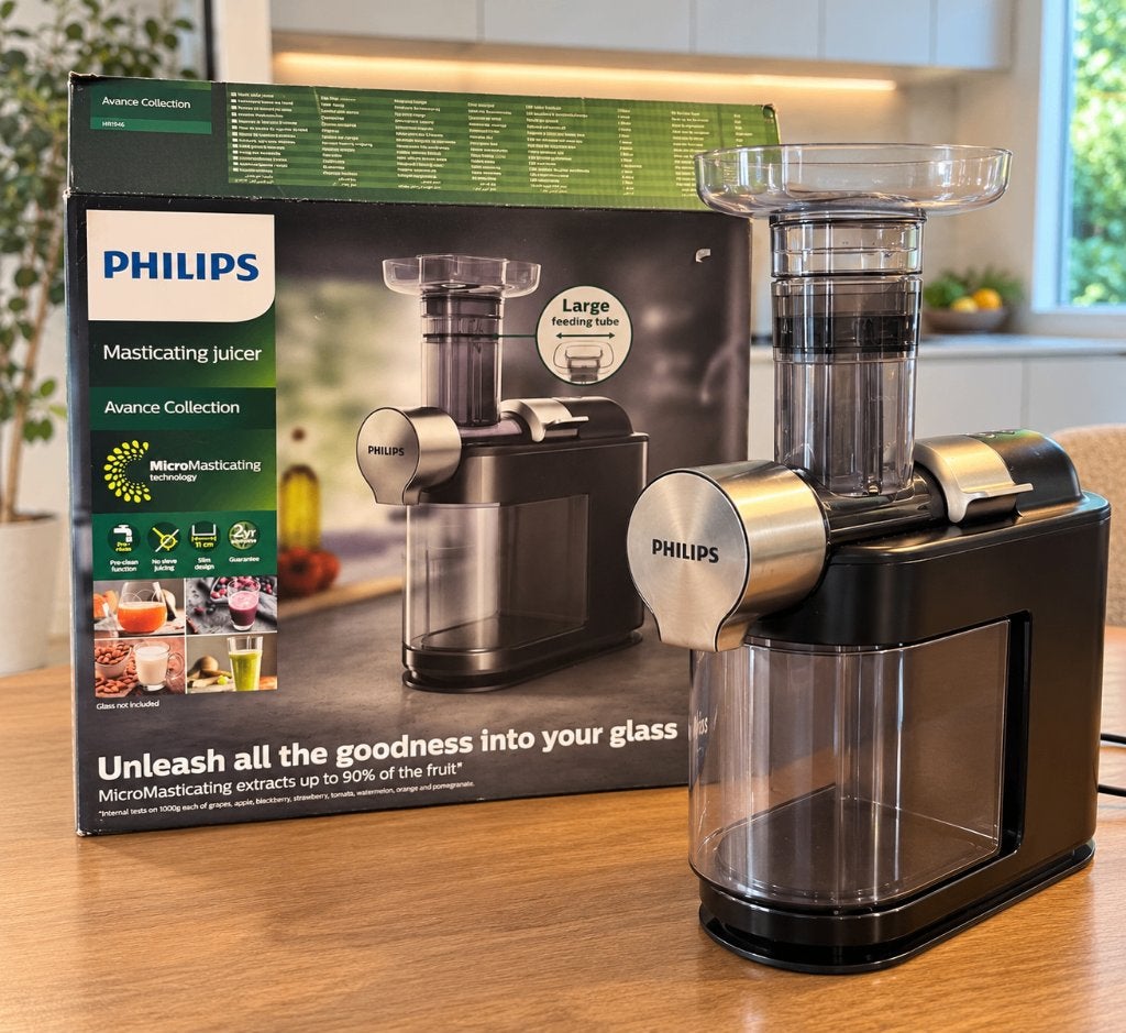 Philips Avance Collection HR1946 Slowjuicer, Ophalen, Overige typen, Nieuw, Zwart