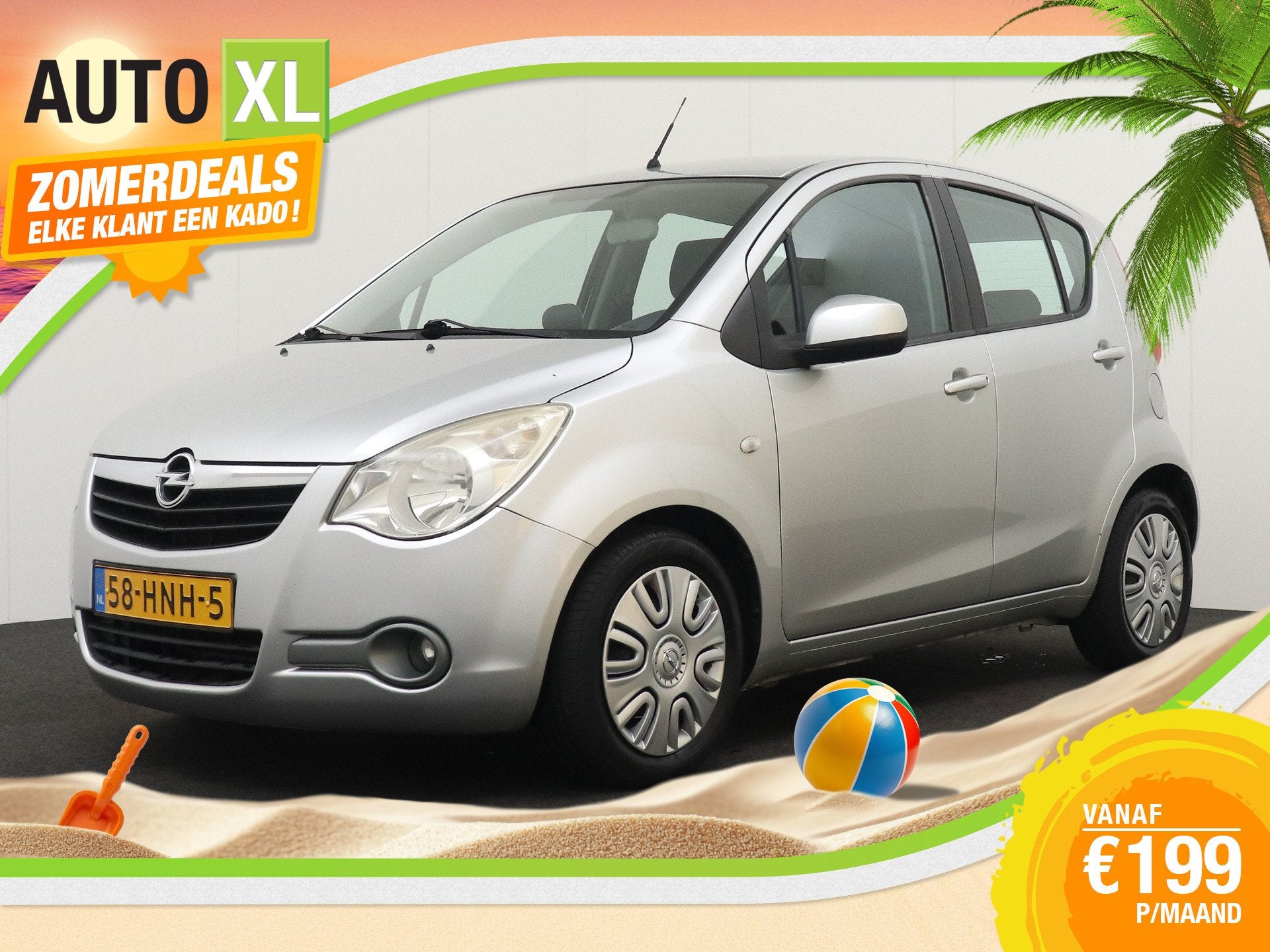 Opel Agila 1.2 86 PK Automaat Enjoy Airco Multimedia, Dealer onderhouden, Origineel Nederlands, Bedrijf, Zilver of Grijs