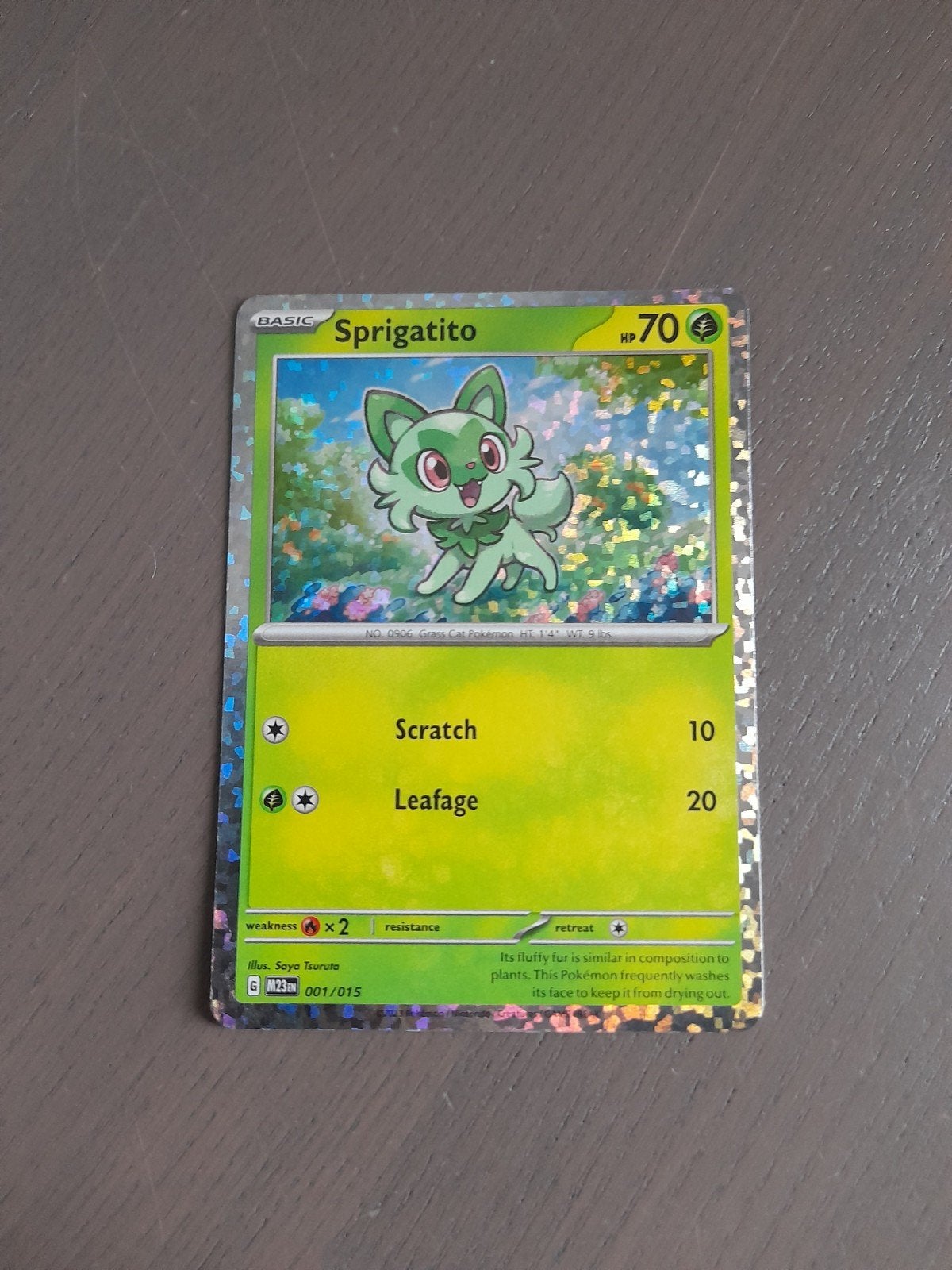 mcdonalds promo 001/015 sprigatito holo, Ophalen of Verzenden, Gebruikt, Losse kaart, Foil