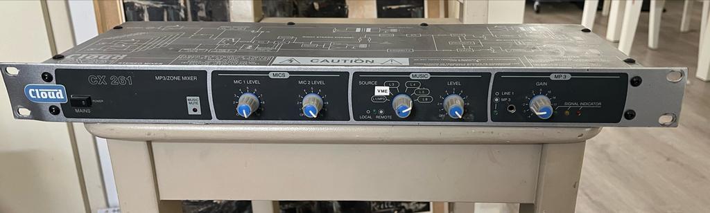 Cloud CX261 Stereomixer - Professionele Zone Mixer, Muziek en Instrumenten, Ophalen of Verzenden, Gebruikt, 5 tot 10 kanalen, Microfooningang