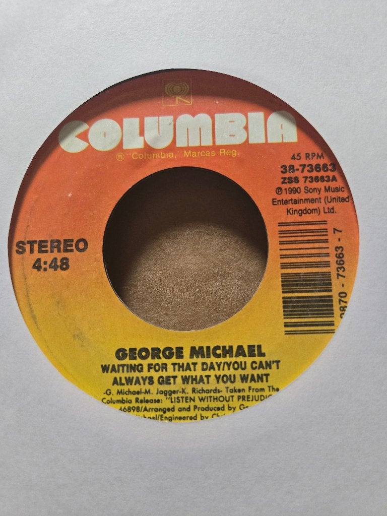 George Michael - Waiting for that day/You can't always get.., 7 inch, Ophalen of Verzenden, Zo goed als nieuw, Pop