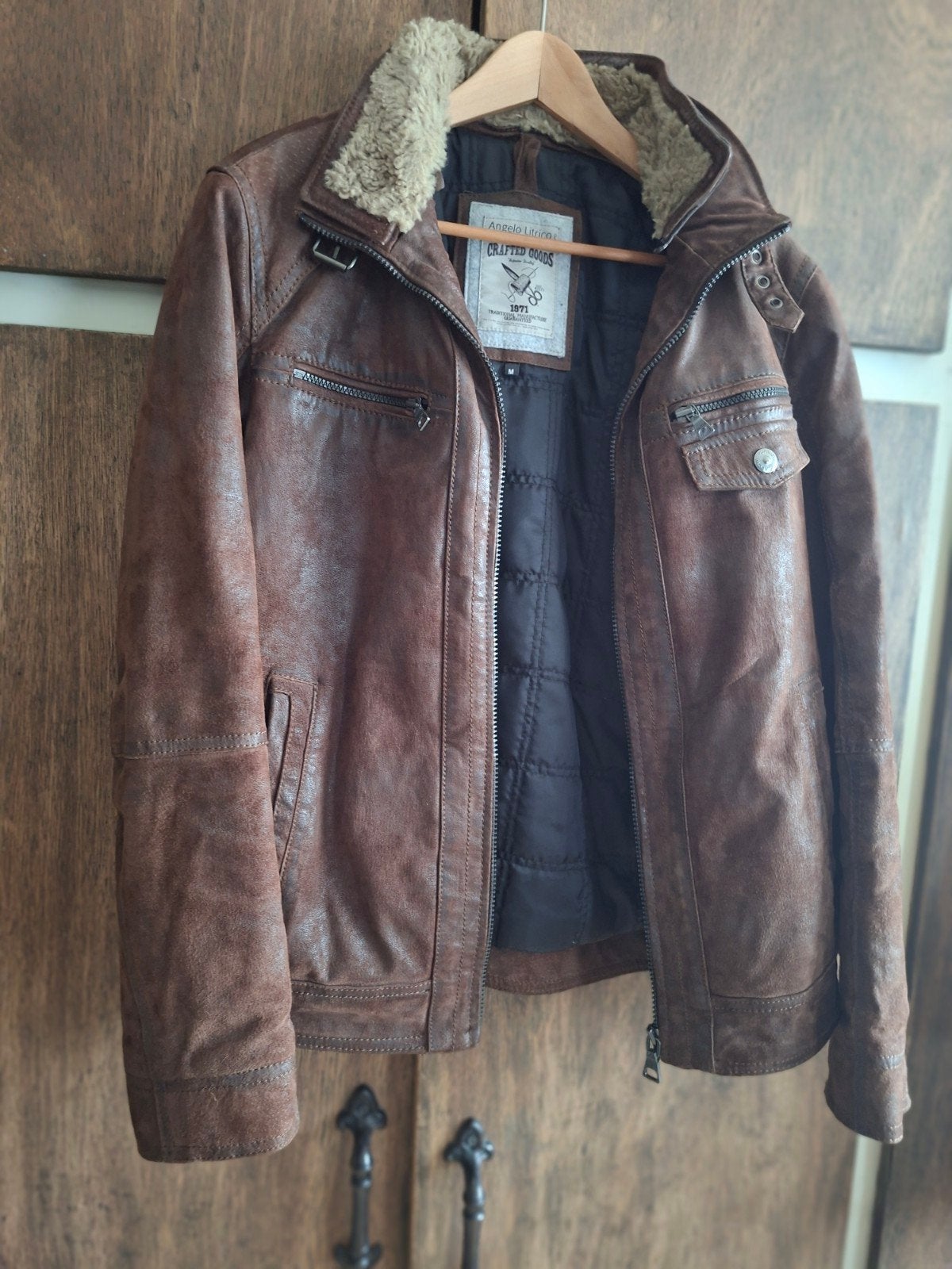Leren winter jas, Ophalen of Verzenden, Bruin