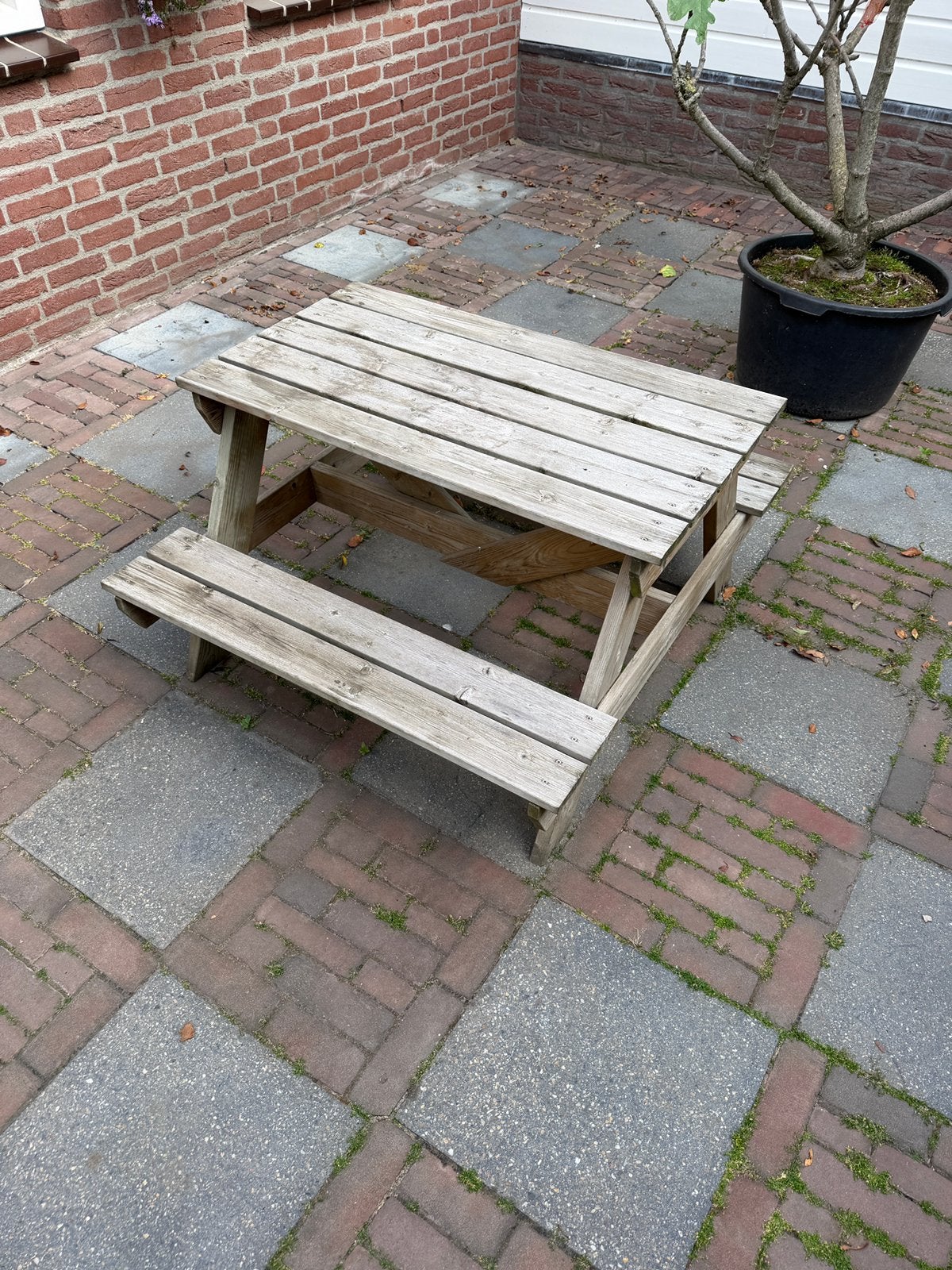 Picknick tafel houten kinderen, Ophalen, Zo goed als nieuw, Rechthoekig, Hout