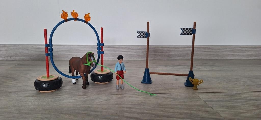 Schleich paarden parcours set, Ophalen of Verzenden, Zo goed als nieuw