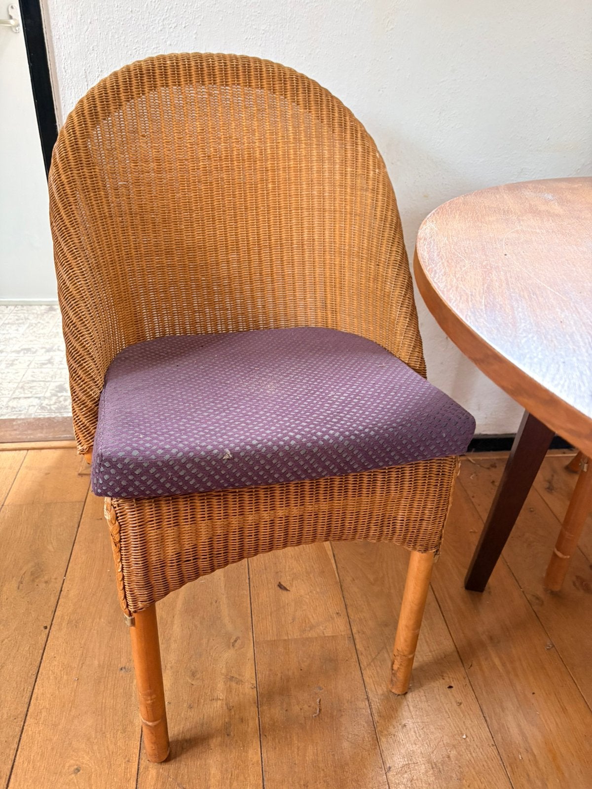 4 rotan stoelen gratis, Ophalen, Gebruikt, Bruin, Riet of Rotan