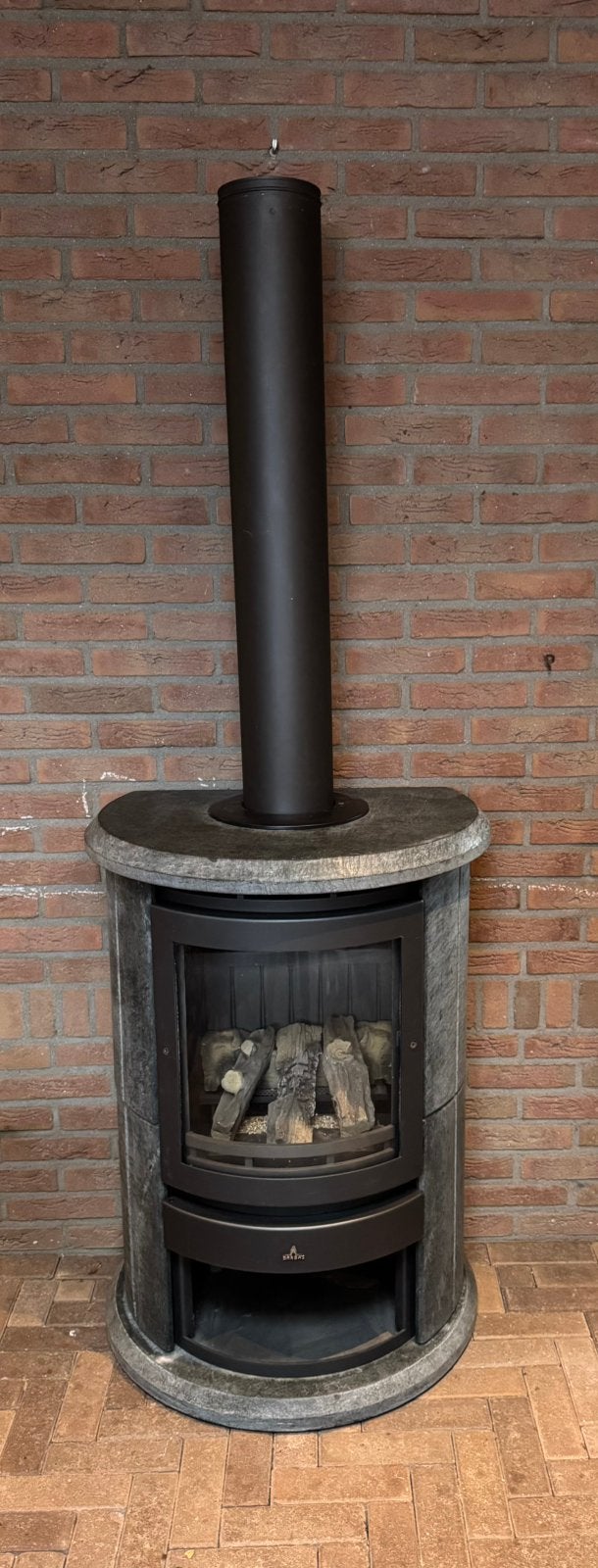 Barbas ECO 1050 NN gaskachel met speksteen compleet, Ophalen, Zo goed als nieuw