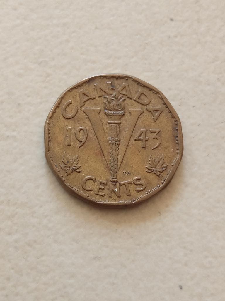 Canada 5 cent 1943., Ophalen of Verzenden, Noord-Amerika, Losse munt