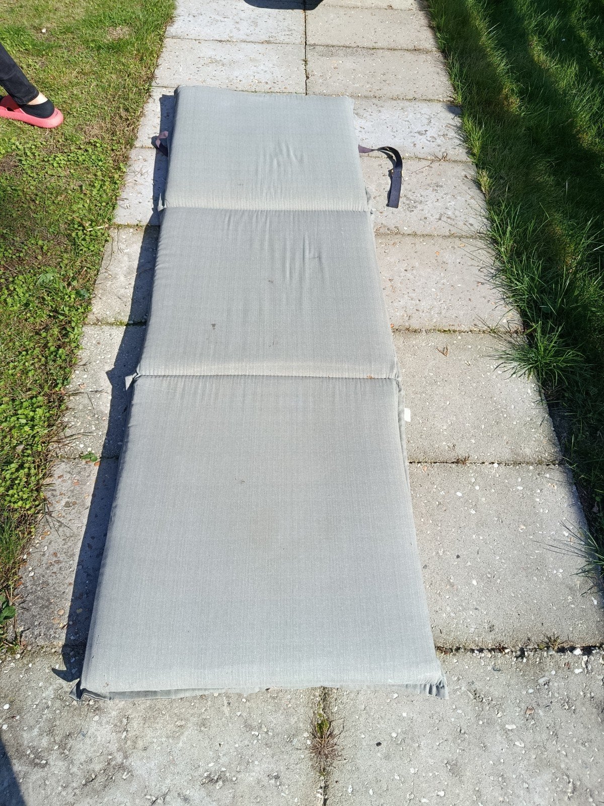 Madison ligbedkussen - grijs/zwart - 200x60 cm, Tuin en Terras, Ophalen of Verzenden, Gebruikt, Overige materialen