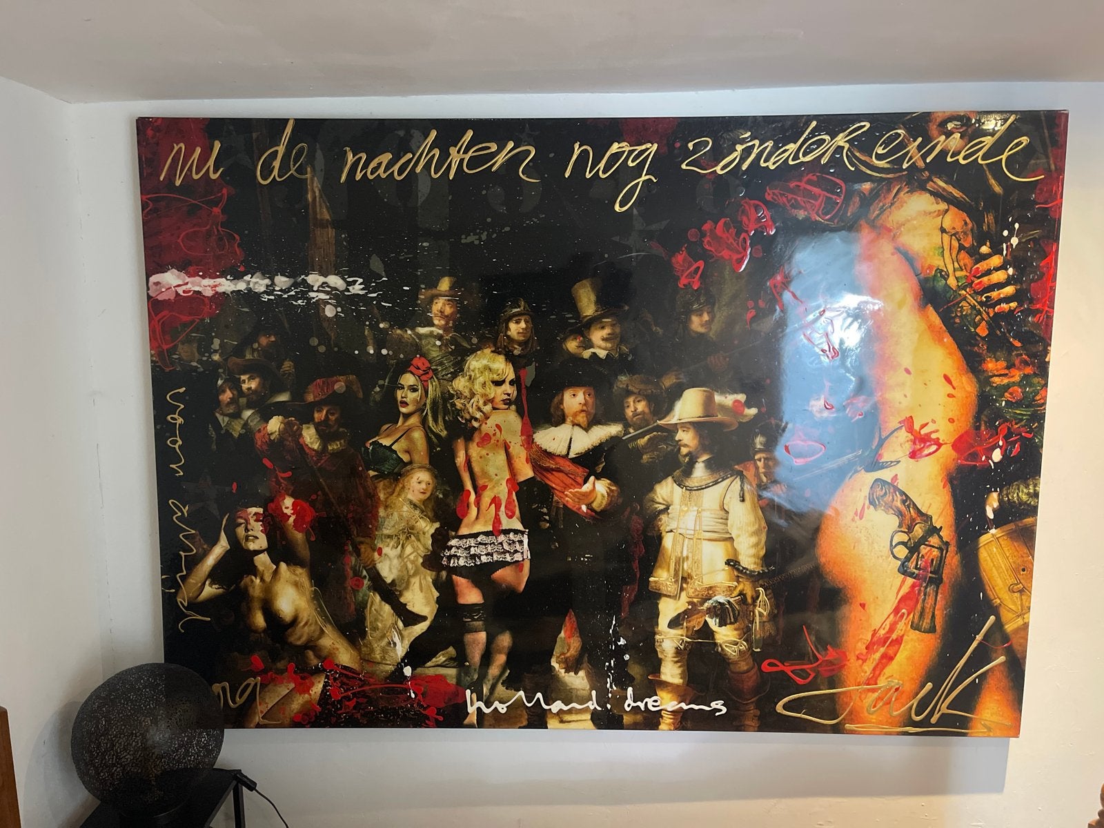 Jack liemburg - Nu de nachten nog zonder einde 2.0 x 1.40, Antiek en Kunst, Ophalen of Verzenden