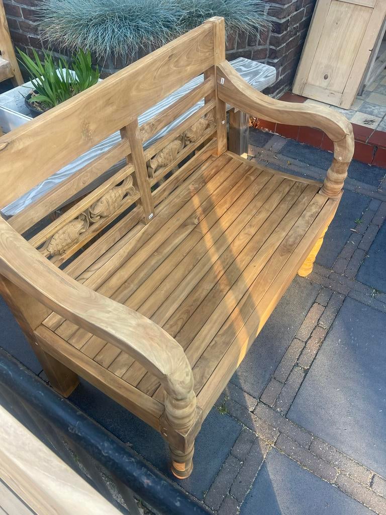 Teakhouten tuinbank 100 cm NIEUW, Ophalen of Verzenden, Nieuw, Teakhout