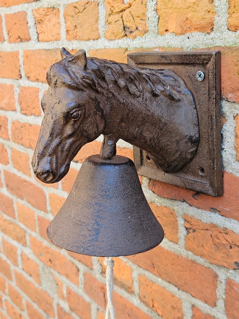 Gietijzeren ( paardenhoofd ) Deurbel, Ophalen of Verzenden, Zo goed als nieuw