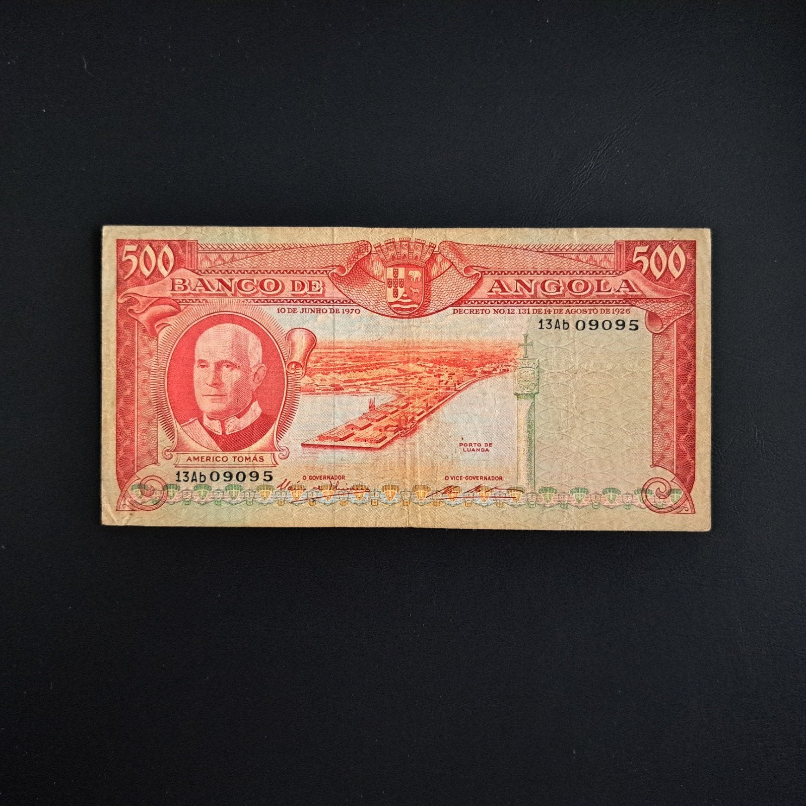 500 escudo Angola #010, Postzegels en Munten, Bankbiljetten | Afrika, Ophalen of Verzenden, Overige landen, Los biljet
