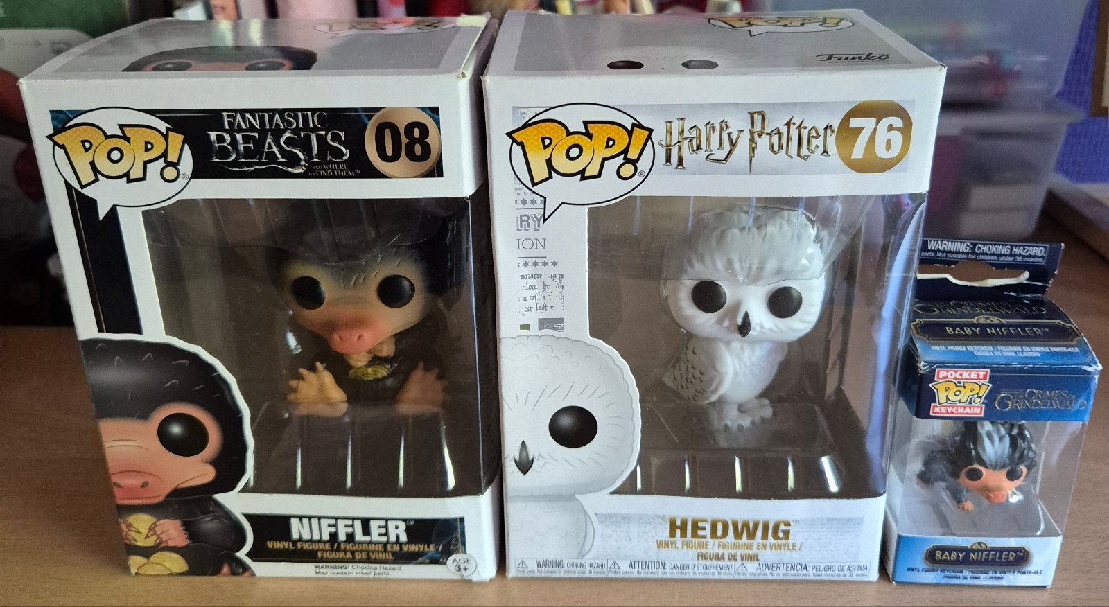Funko pop! harry potter/fantastic beasts + niffler keychain, Ophalen of Verzenden, Zo goed als nieuw, Actiefiguurtje