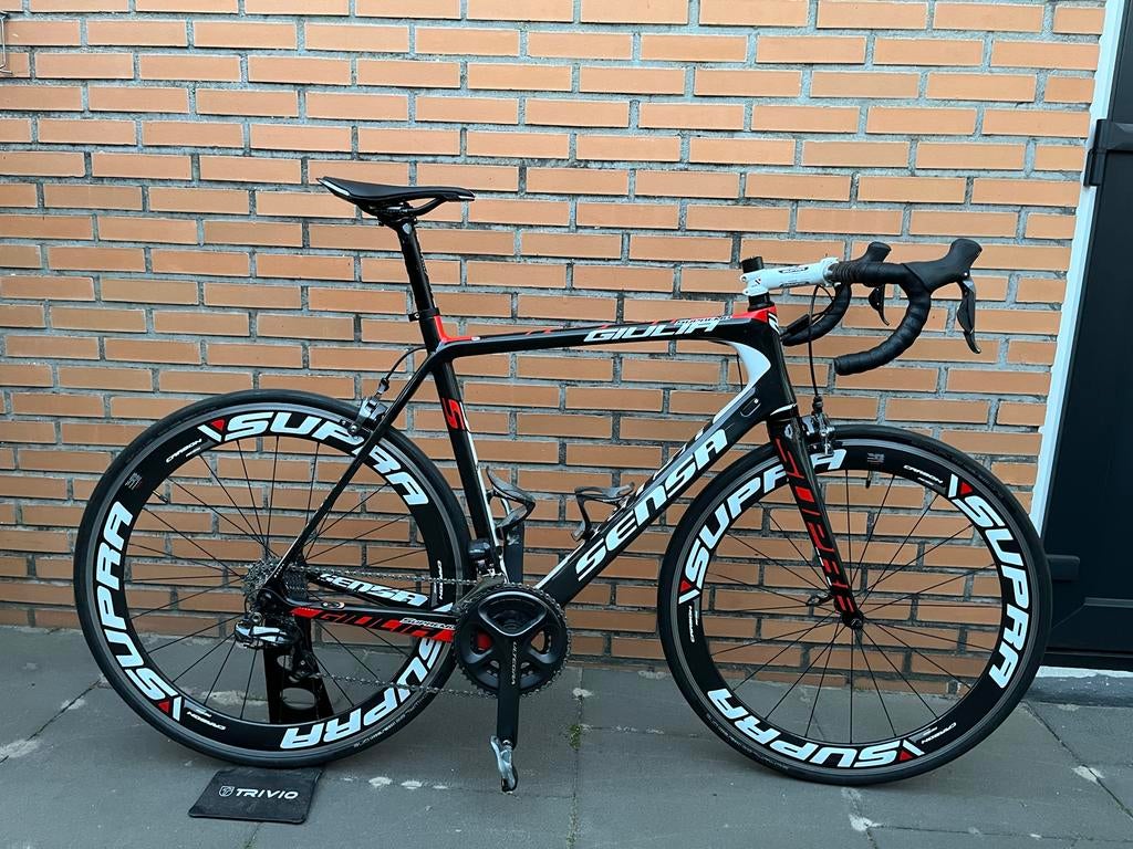 Sensa Giulia Supremo Carbon racefiets Ultegra Di2 2014 mt 58, 28 inch, Gebruikt, Carbon, Velgrem