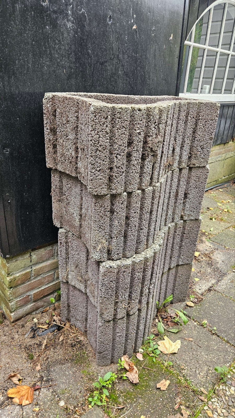 5 gebruikte plantenbakken / borderafscheiding 60x40 cm, Tuin en Terras, Ophalen, Steen, Gebruikt, Minder dan 30 cm