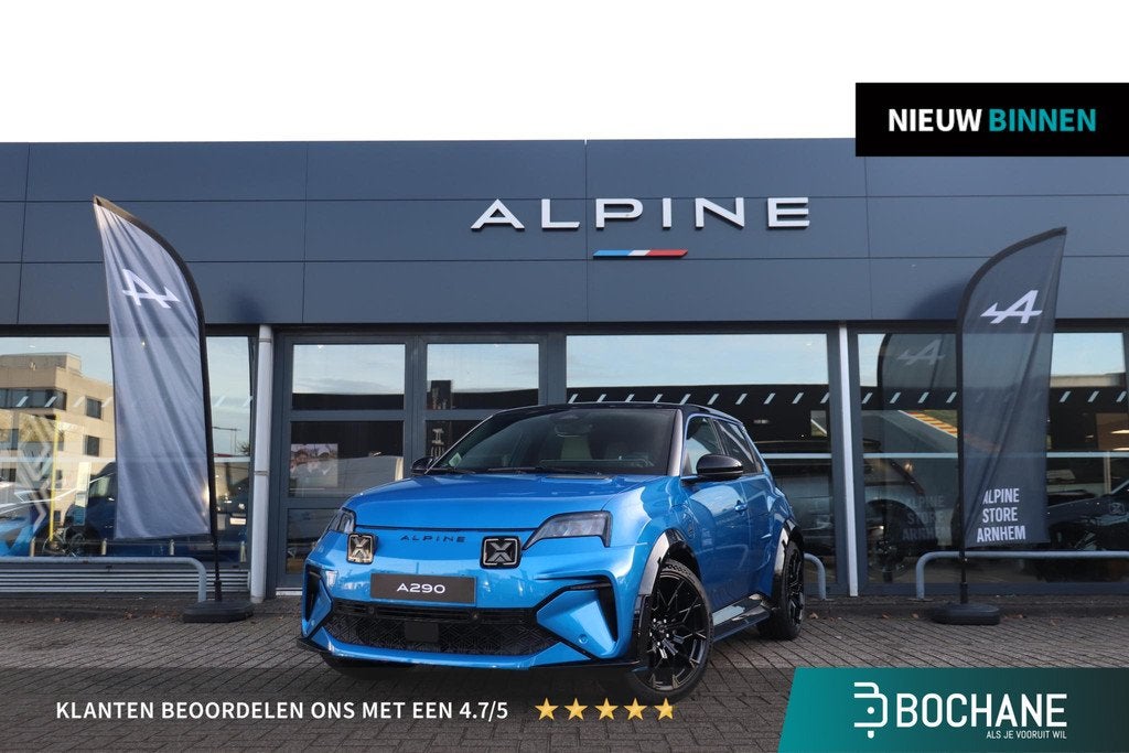 Alpine A290 GTS 52 kWh | DEVIALET AUDIO | Stoel & stuurverwa, Huisgarantie, Met garantie (alle), Blauw, Automatische klimaatregeling
