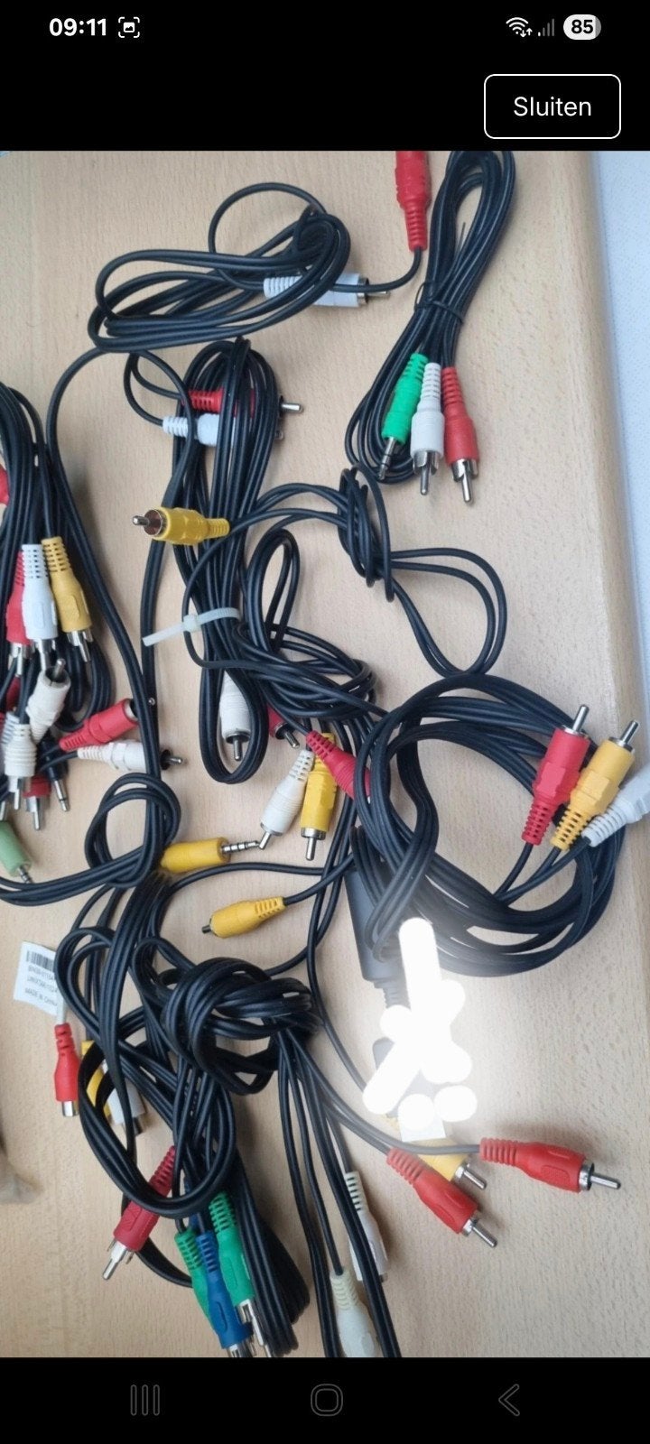 Diverse AV kabels: RCA (tulp) en component video kabels, Audio, Tv en Foto, Audiokabels en Televisiekabels, Ophalen of Verzenden
