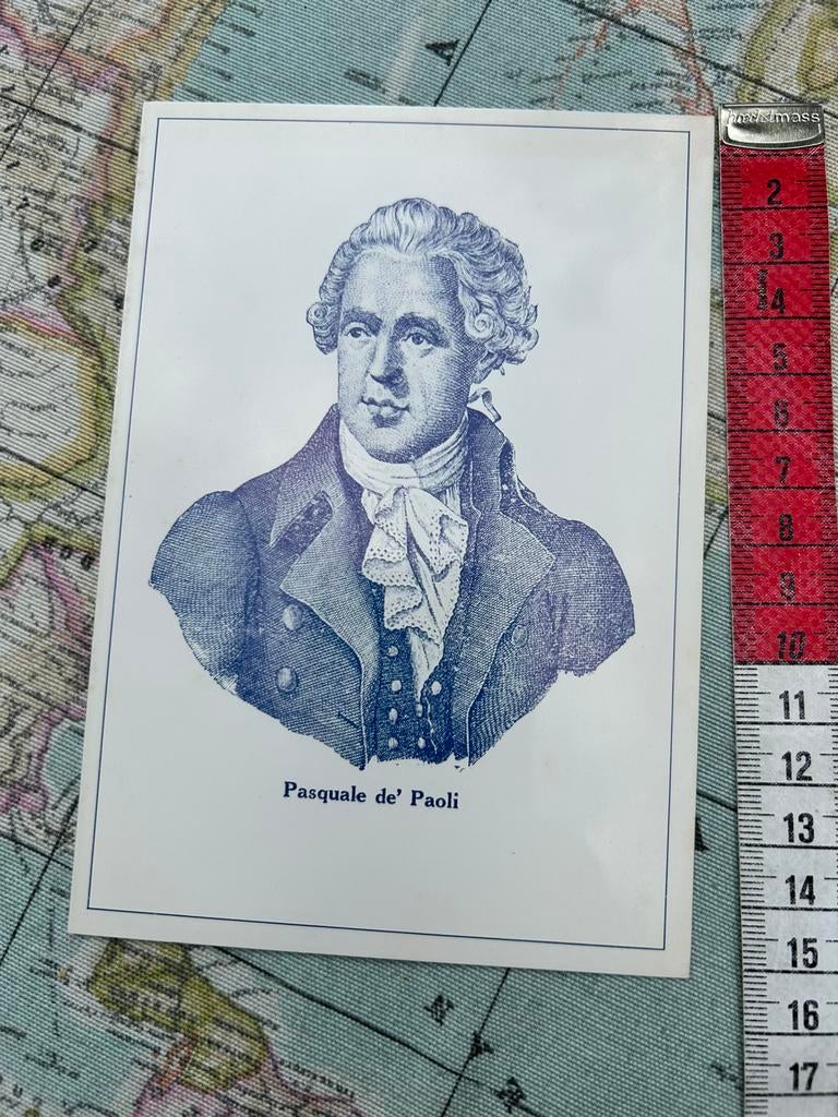 2295. Oude kaart illustr Pasquale de’ Paoli, Ophalen of Verzenden, Ongelopen