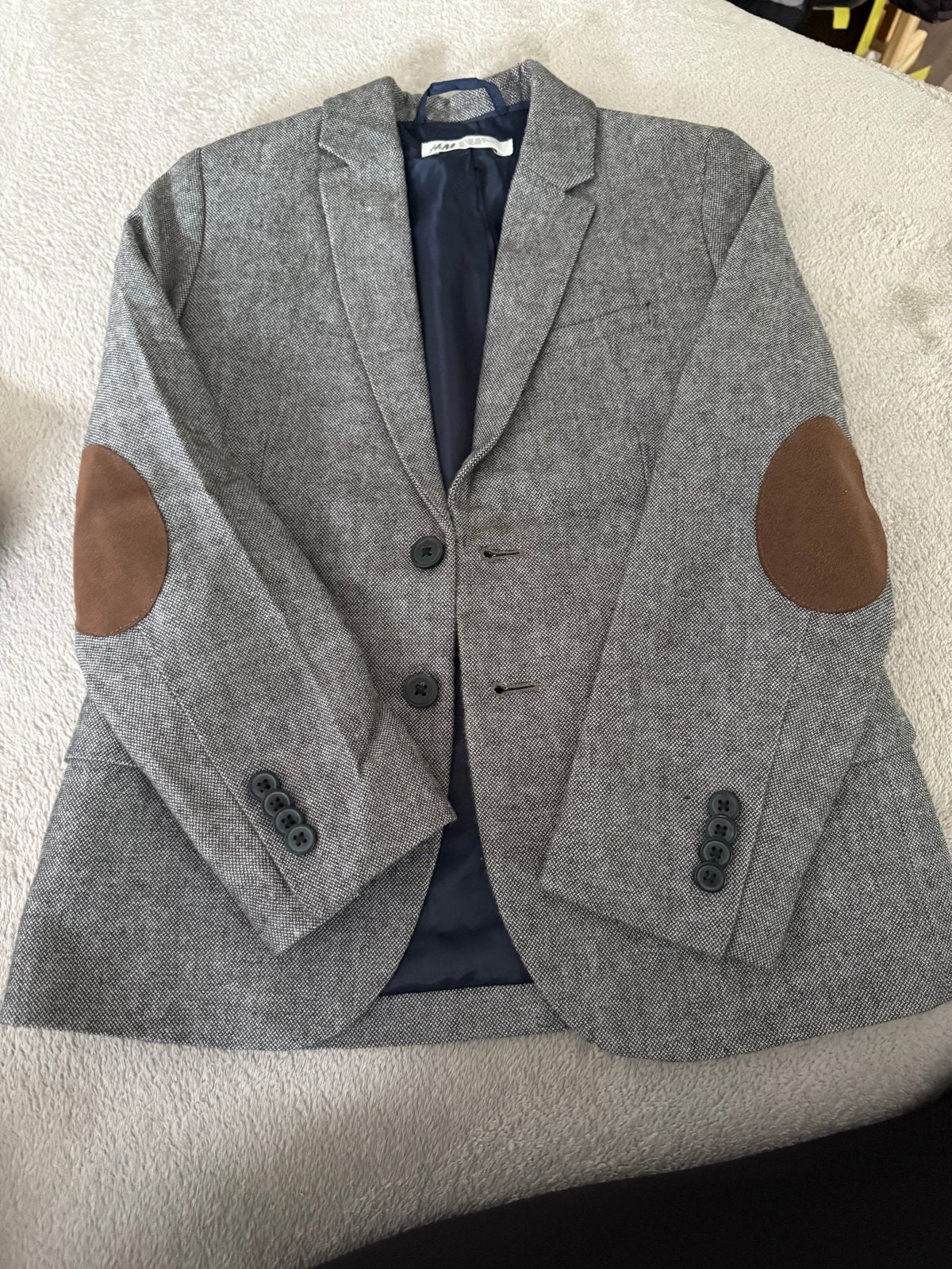 H&M Colbert met elleboogstukken - Maat 122 (6-7 jaar), Kinderen en Baby's, Ophalen of Verzenden, Zo goed als nieuw, Jongen, Jas