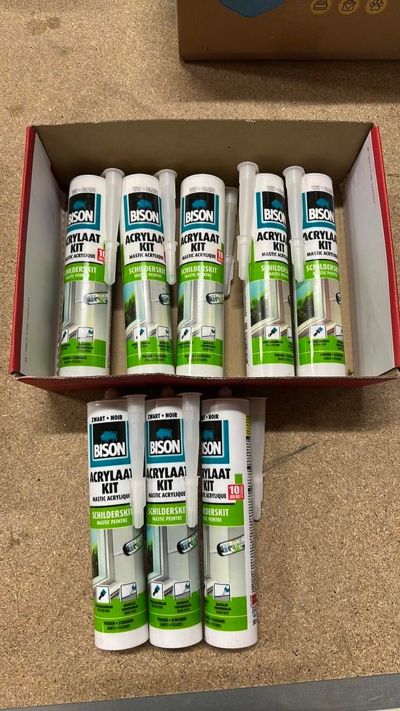 Acrylaatkit wit en zwart nieuw, Overige materialen, Nieuw, 15 m² of meer, Ophalen