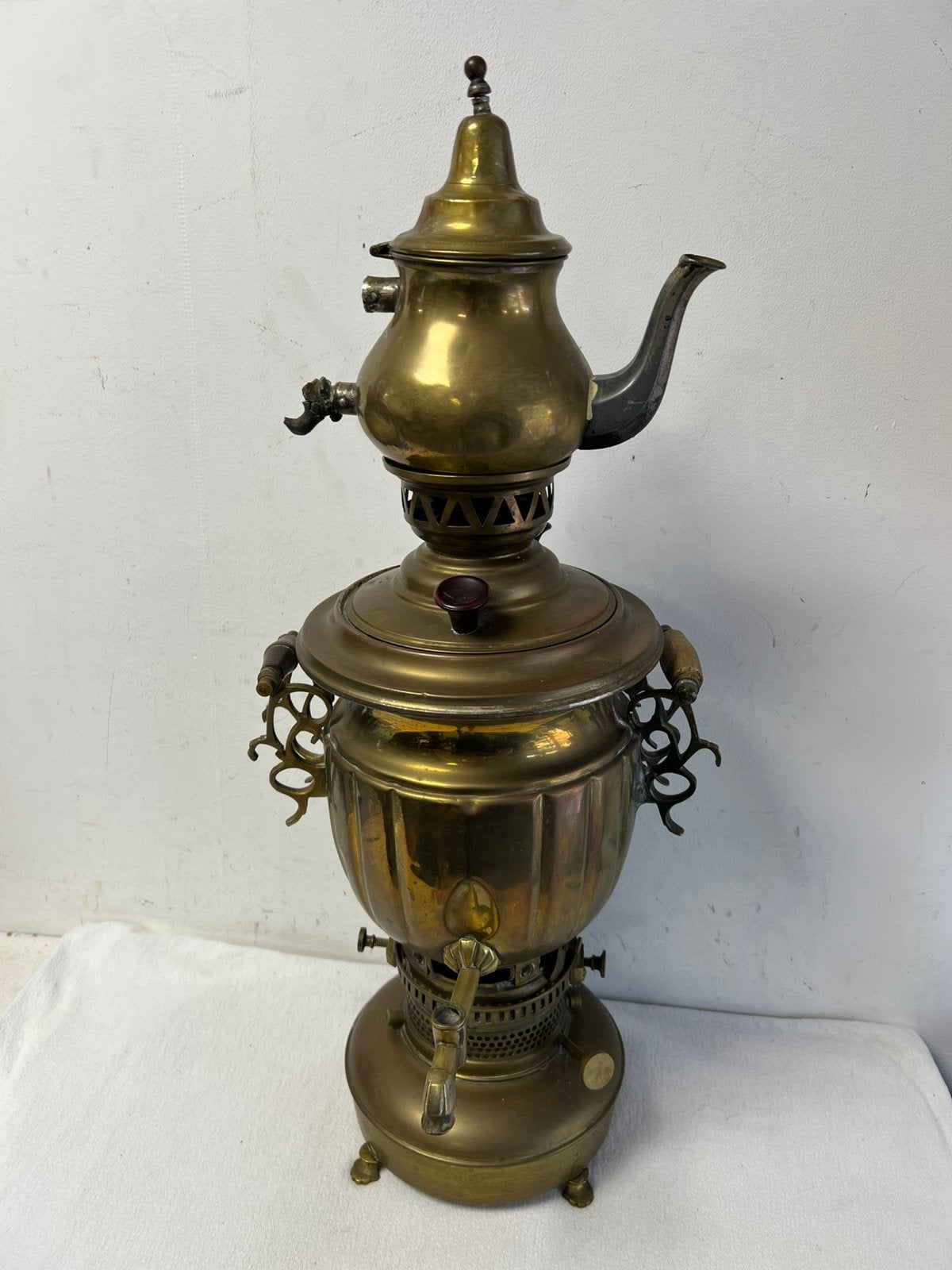 Te Koop : Antieke Samovar Koper Messing Theepot Tapkraan, Ophalen of Verzenden