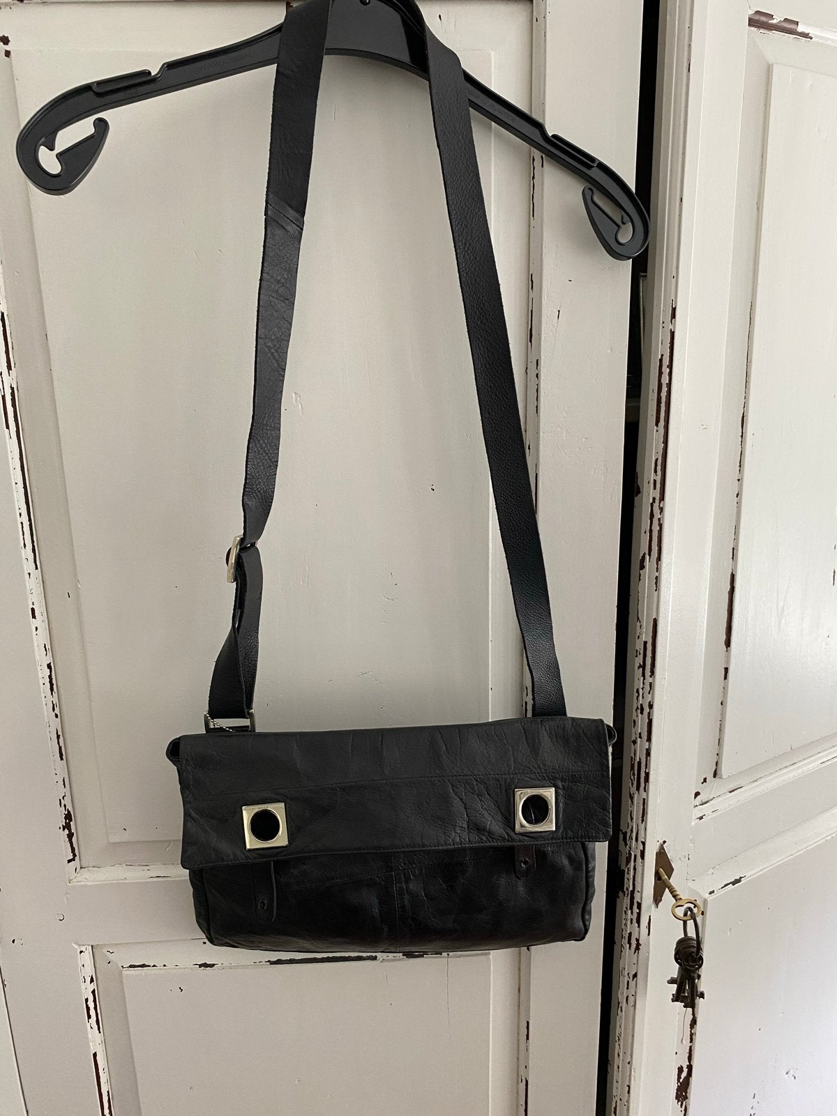 Leren MEXX Envelop tas, Sieraden, Tassen en Uiterlijk, Ophalen of Verzenden, Gebruikt, Zwart, Avondtasje