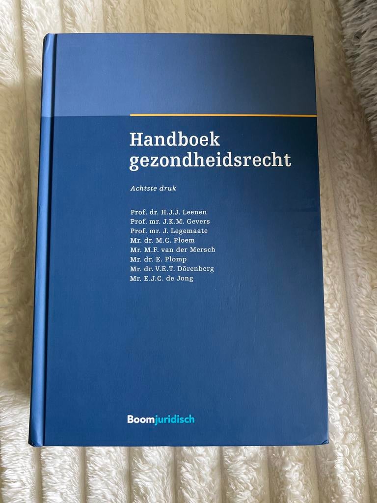 Handboek gezondheidsrecht - Achtste druk, Boeken, Verzenden, Gamma, Zo goed als nieuw, HBO