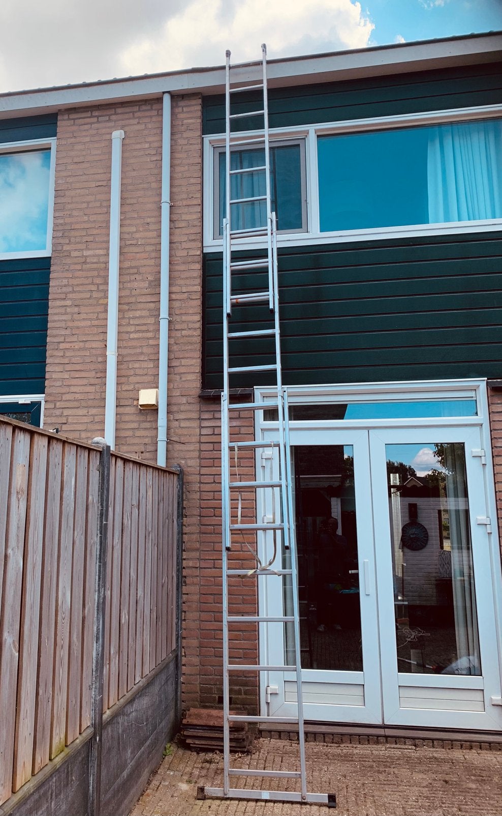 Te koop 3-delige ladder, Doe-het-zelf en Verbouw, Ladders en Trappen, Ophalen, Zo goed als nieuw, Ladder, Opvouwbaar of Inschuifbaar