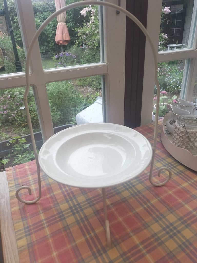 Etagère met bord, Ophalen of Verzenden