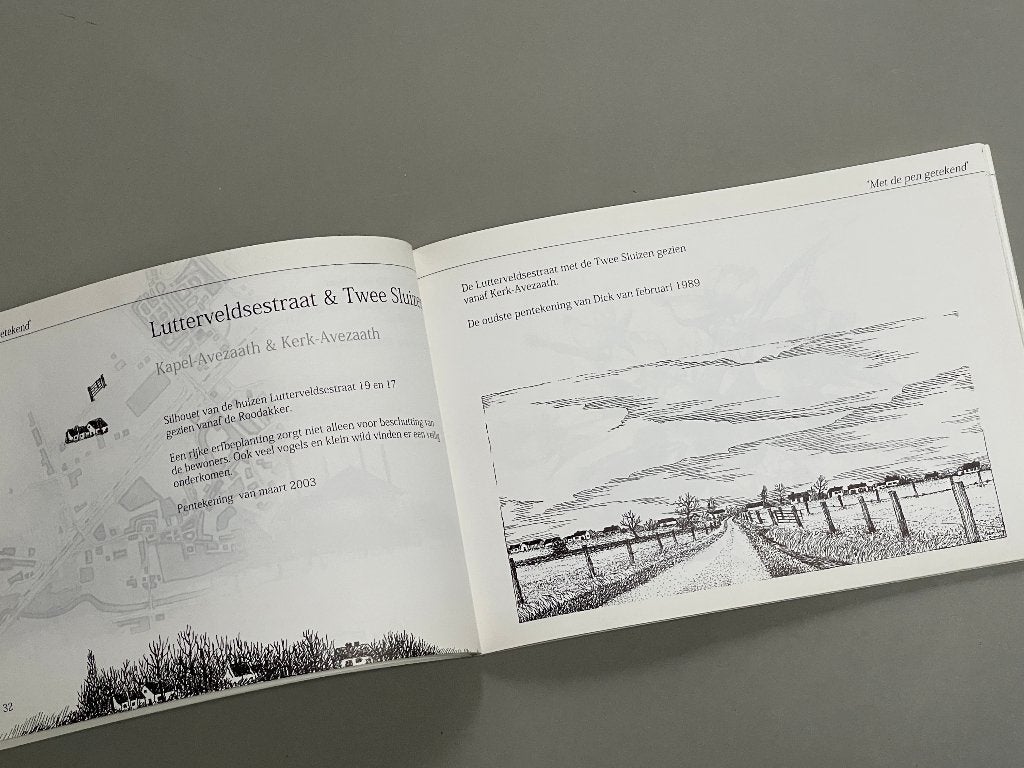 Met de pen getekend wandelingen door Kerk- & Kapel-Avezaath, Ophalen of Verzenden, 20e eeuw of later, Zo goed als nieuw