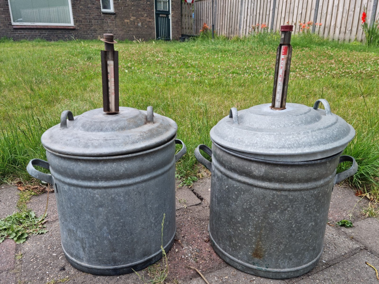 Zeer complete antieke zinken weckketels ! Weck wecken zink, Ophalen of Verzenden