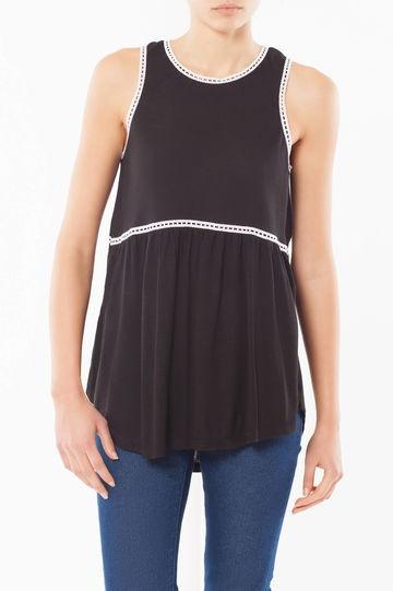 OVS zwarte wijde tanktop tuniek singlet FLOUNCE maat S, Zwart, Nieuw, Ophalen of Verzenden, OVS