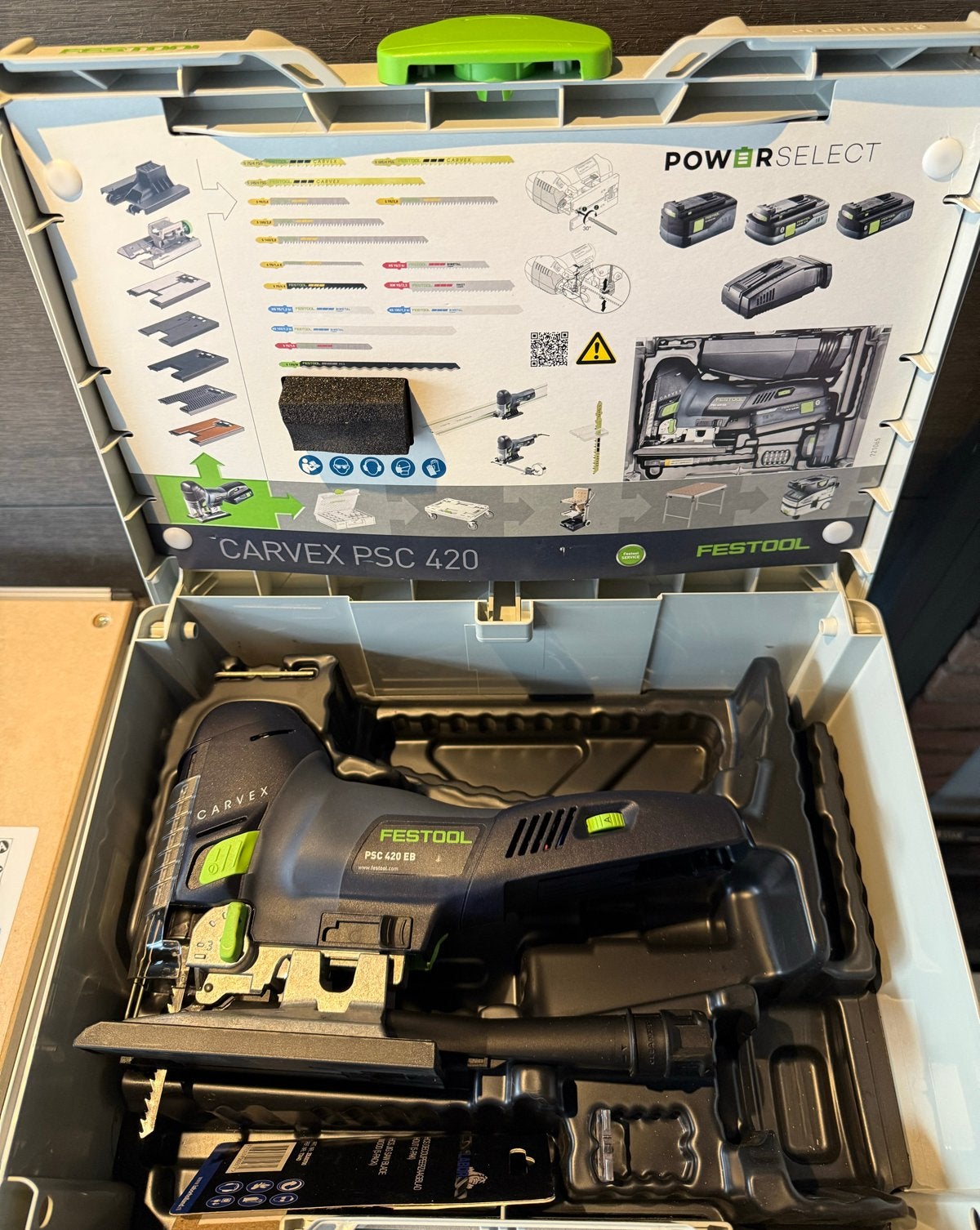 Festool CARVEX PSC 420 EB Decoupeerzaag - Zo goed als nieuw, Doe-het-zelf en Verbouw, Decoupeerzaag, 600 tot 1200 watt, Ophalen of Verzenden