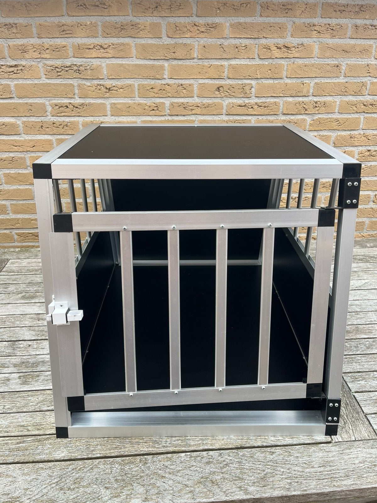Aluminium Hondenbench – Vida XL - 54 × 69 × 50 cm, Dieren en Toebehoren, Ophalen, Zo goed als nieuw