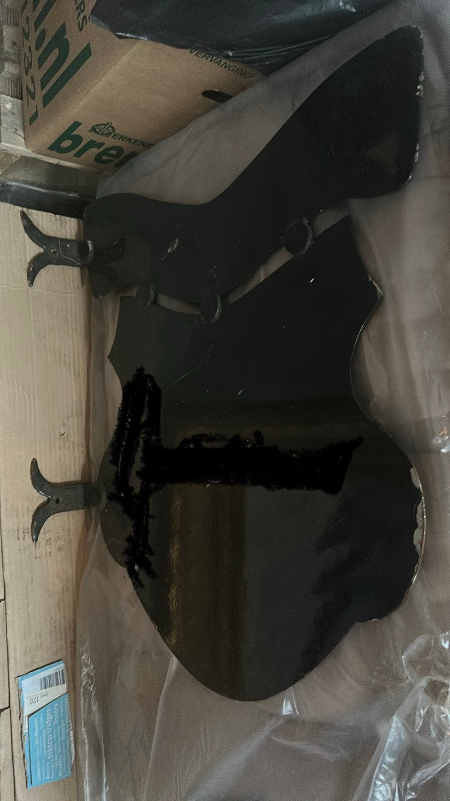 Antiek ijzeren uithangbord 60 cm zwaar handgemaakt, Ophalen of Verzenden