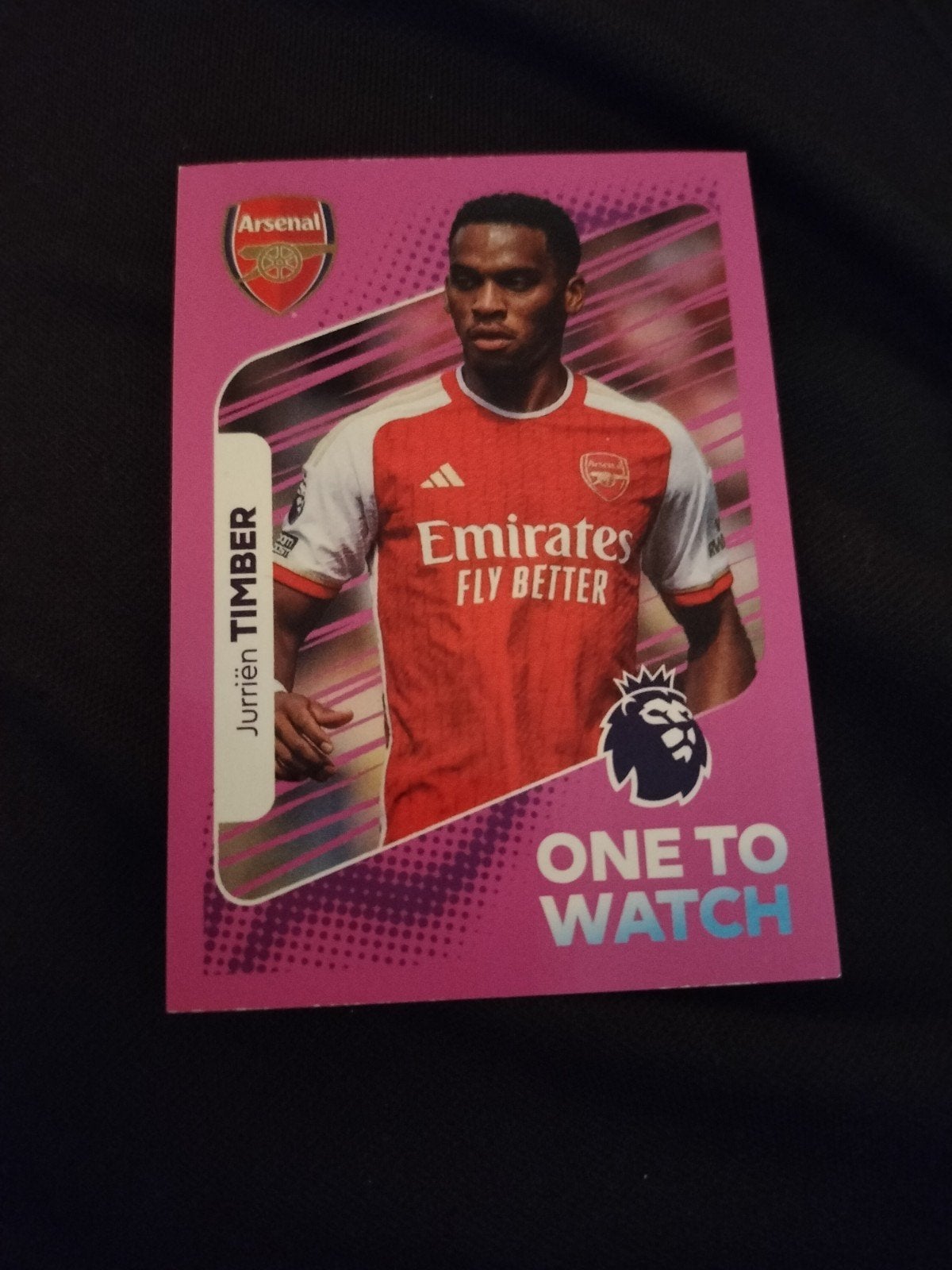 Jurriën Timber Panini Premier League 2024 Sticker Arsenal, Ophalen of Verzenden, Nieuw, Sport