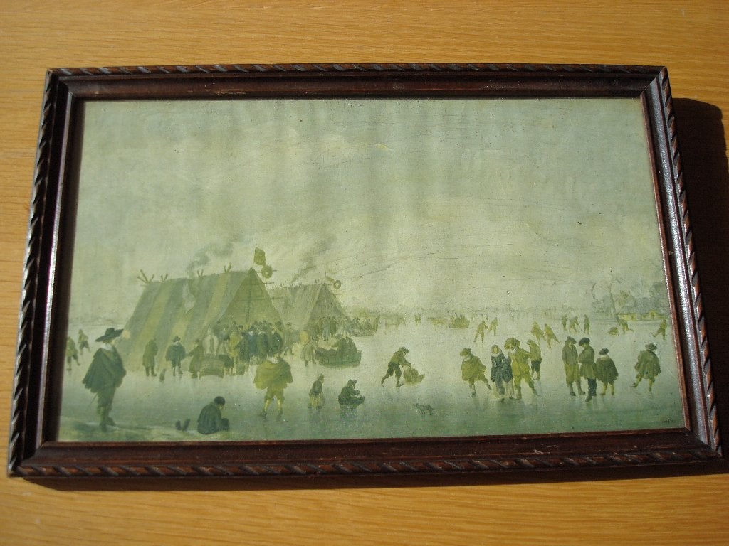 schilderij curiosa  ijsgezicht, Antiek en Kunst, Ophalen of Verzenden