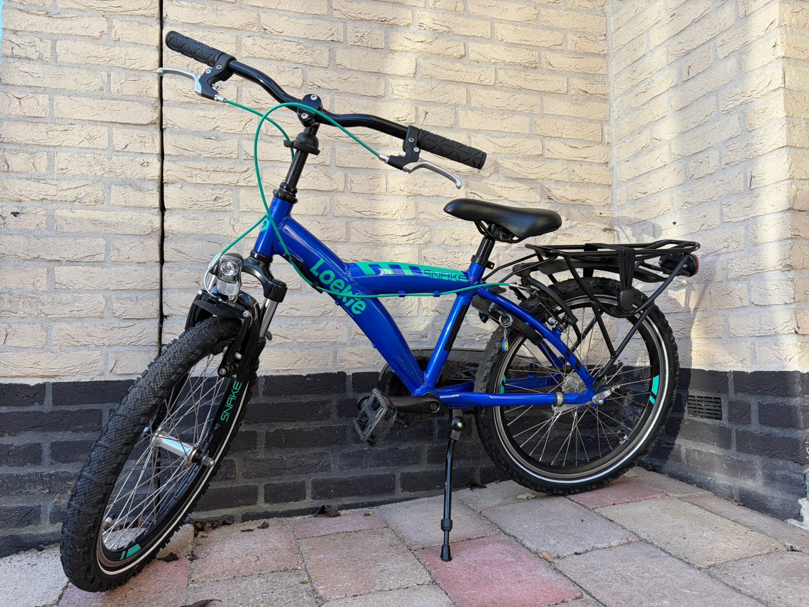 Loekie Snake jongensfiets 20 inch blauw, Fietsen en Brommers, Ophalen, Terugtraprem, 20 inch, Handrem